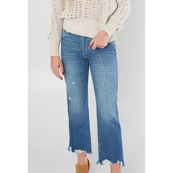 Denim - NWT Free People Maggie Straight Jean sequoia blue size 26